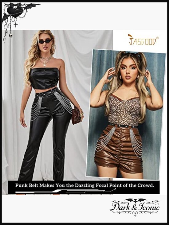 Punk Layered Waist Chain Belt Adjustable Gothic main image 7